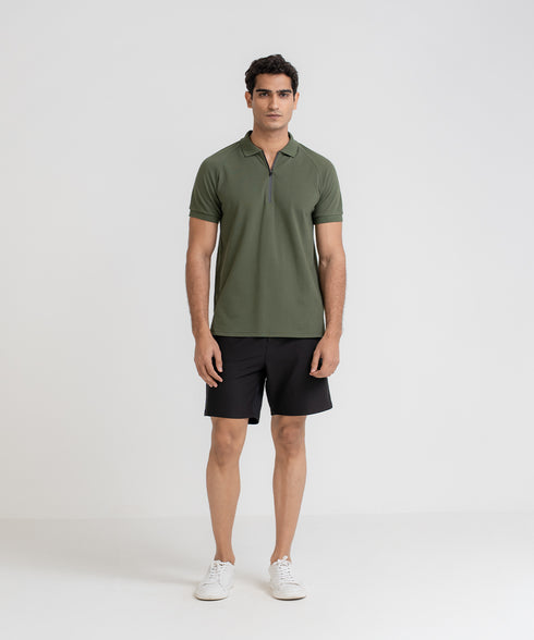 Men's Zipper Polo Shirt